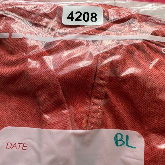 Maeve Anthropologie Blouse Women 4 Orange Tank Linen Denim Fitted Tie - Picture 10 of 10